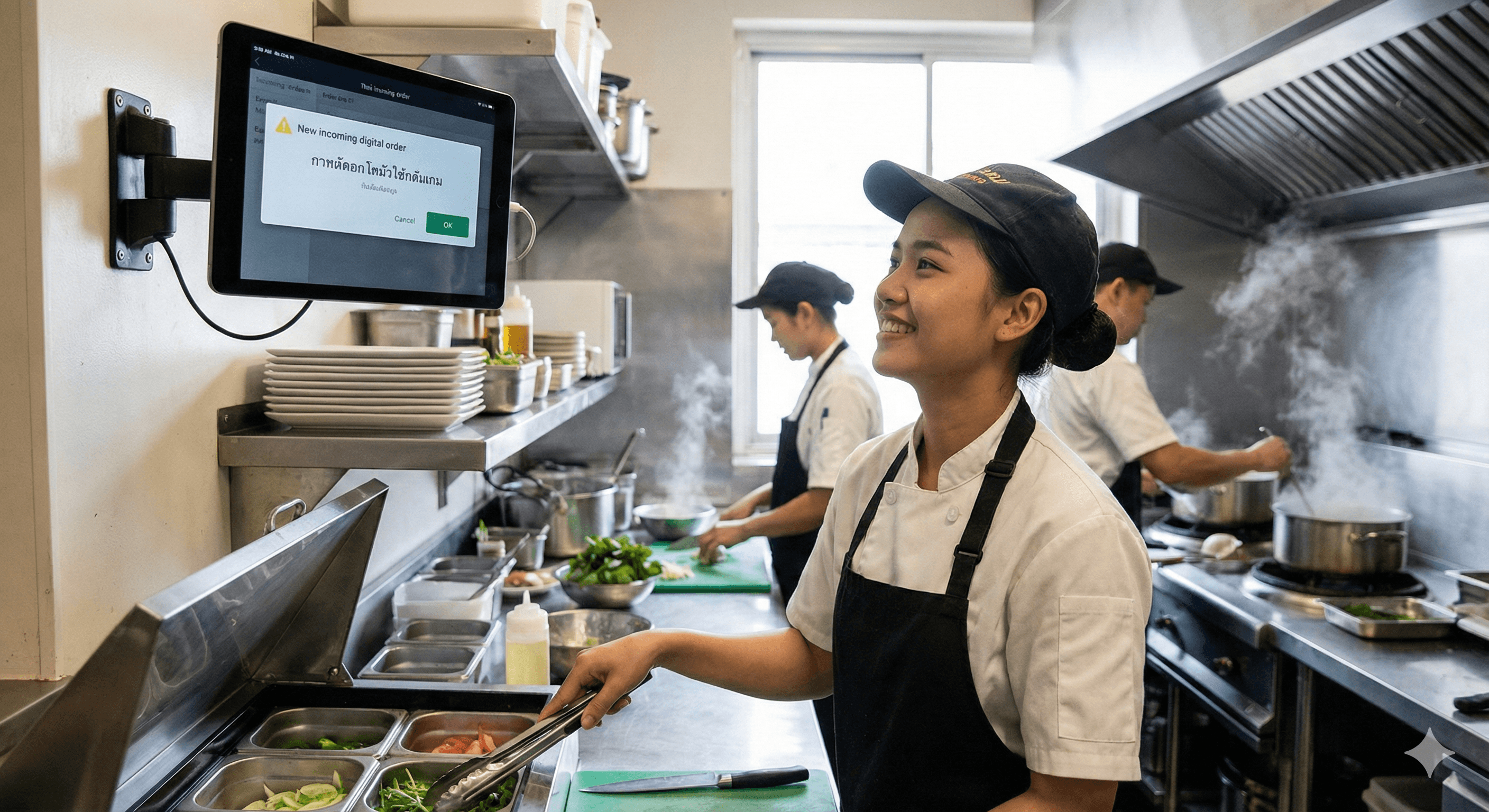 注文はキッチンへ直行